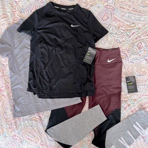 Nike athletic running shirts & leggings lot - NWT - size small